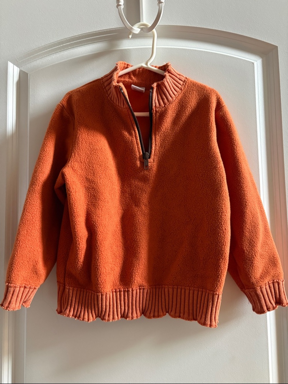 Gymboree 3/4 zip Orange Fleece Jacket